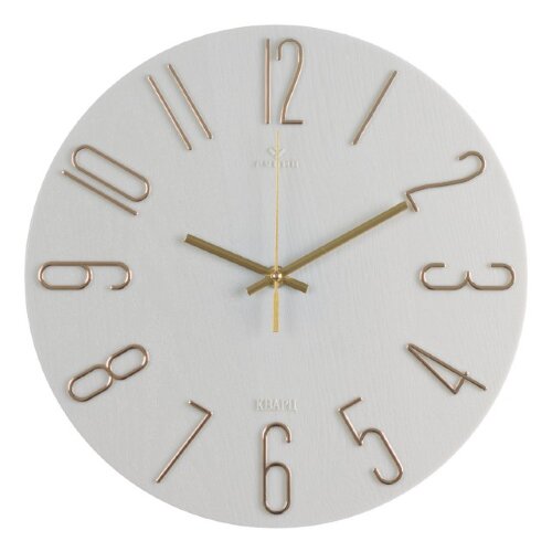 3010-006 (в кор.10шт.) - Часы настенные круг d=30с [01105345] 3010-006 (в кор.10шт.) - Часы настенные круг d=30см, корпус оливковый+золото "Классика" "Рубин", механизм с плавным ходом, пальчиковая батарейка"АА", материал: пластик, металл.