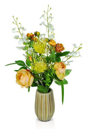 Цветочная композиция Вера, размер: высота 55 см, ш [01094341] Цветочная композиция Вера, размер: высота 55 см, ширина 30 см., материал: керамика РУЧНАЯ РАБОТА