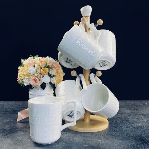 140-117 (в уп.8шт.) - Набор из 6 кружек 320мл. BAM [01108961] 140-117 (в уп.8шт.) - Набор из 6 кружек 320мл. BAMBOO на подставке в под.упаковке, материал: фарфор.