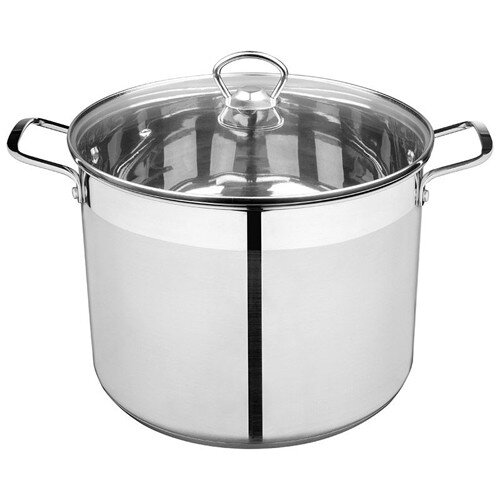 495318-РСВ (в уп.1шт.) - Кастрюля CULINARIA, объем [01106854] 495318-РСВ (в уп.1шт.) - Кастрюля CULINARIA, объем 10,6 л, из нерж стали с крышкой из жаропрочного стекла арт.105802