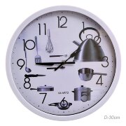 651648 (в уп.30шт.) - Часы настенные Кухня H=30см, [01108249]