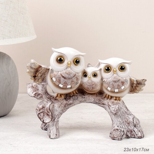 708574 (в уп.24шт.) - Фигурка Совы 23x10x17см / 21 [01110017] 708574 (в уп.24шт.) - Фигурка Совы 23x10x17см / 21230-2 /, материал: полистоун.