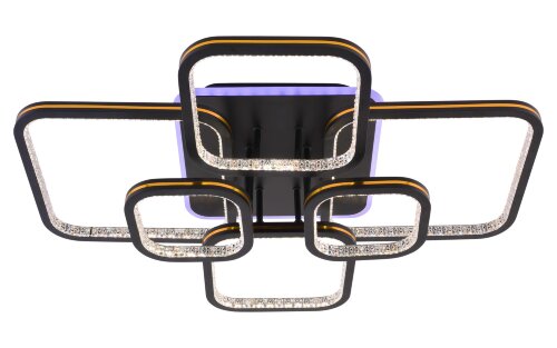 МС-DK6014/6 BK+GOLD STRIP (RGB) Led 118W+6W 3000K+ [01102468] МС-DK6014/6 BK+GOLD STRIP (RGB) Led 118W+6W 3000K+4000K+6500K диммер (1) светильник потолочный