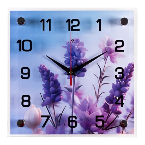 2525-055 (10) Часы настенные "Полевые цветы" Рубин [01106712] 2525-055 (10) Часы настенные "Полевые цветы" Рубин