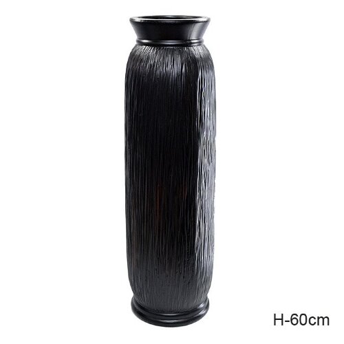 619791 (в уп.8шт.) - Ваза 60см. /A2A24/1/ черная, [01107371] 619791 (в уп.8шт.) - Ваза 60см. /A2A24/1/ черная, материал: керамика.