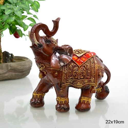 636598 (в уп.36шт.) - Статуэтка Слон 19х22см. / QD [01109943] 636598 (в уп.36шт.) - Статуэтка Слон 19х22см. / QD10200 /, материал: полистоун.