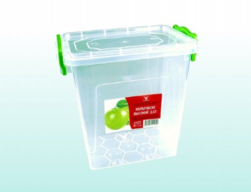 381124-РСВ (в уп.60шт.) - Мультибокс высокий 3,5л, [01098404] 381124-РСВ (в уп.60шт.) - Мультибокс высокий 3,5л, размер: 135х205х210мм.