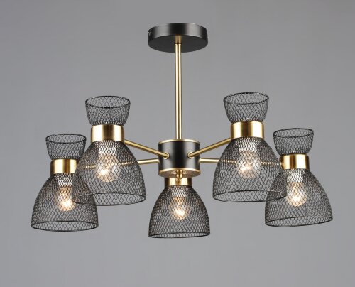 ВР-N6793/5 COP+BK D610*H380мм (4) светильник потол [01109713] ВР-N6793/5 COP+BK D610*H380мм (4) светильник потолочный