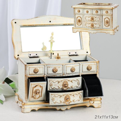 713690 (в уп.24шт.) - Шкатулка музыкальная  21х11х [01108163] 713690 (в уп.24шт.) - Шкатулка музыкальная  21х11х13см. / 63315E /, материал: пластик.