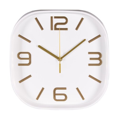 3018-001 (10) Часы настенные квадрат 29,5х29,5см, [01108898] 3018-001 (10) Часы настенные квадрат 29,5х29,5см, корпус белый, "Классика", Рубин