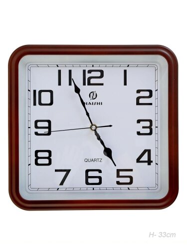 673371 (в уп.20шт.) - Часы настенные квадратные, р [01111005] 673371 (в уп.20шт.) - Часы настенные квадратные, размер: H=33см. /156S-1/, материал: пластик, стекло.
