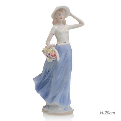 656997 (в уп.32шт.) - Статуэтка Дама, H=29см. /HP0 [01094155] 656997 (в уп.32шт.) - Статуэтка Дама, H=29см. /HP041/, материал: фарфор.