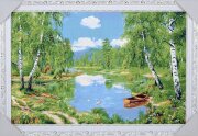 40*60 74Б Картина гобелен белая рамка [01111853]
