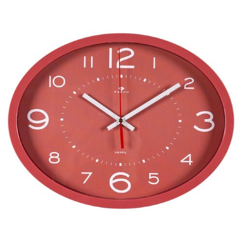 2720-120 (10) Часы настенные овал 22,5х29см, корпу [01106737] 2720-120 (10) Часы настенные овал 22,5х29см, корпус тёмно-розовый "Классика" "Рубин"