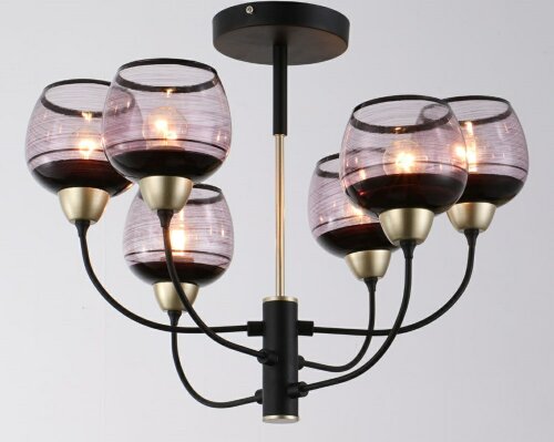 ФП-GH28007/6 BK+Champagne (1) светильник потолочны [01091983] ФП-GH28007/6 BK+Champagne (1) светильник потолочный