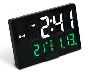 6627X черн-зеленый 4BL Будильник сетевой Космос. Р [01111095]