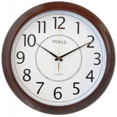 7773k BR (в уп.10шт.) - Часы настенные WORLD, квар [01109076] 7773k BR (в уп.10шт.) - Часы настенные WORLD, кварцевый механизм плавного хода. Размер: 365х365х50мм, материал: пластик, стекло.