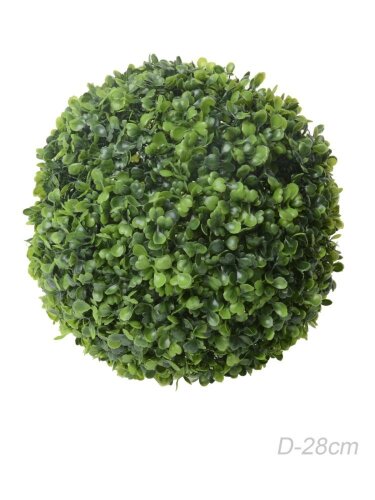 665438 (в уп.60шт.) - Самшит-шар, d=28см. / D280 / [01109657] 665438 (в уп.60шт.) - Самшит-шар, d=28см. / D280 /, материал: пластик.