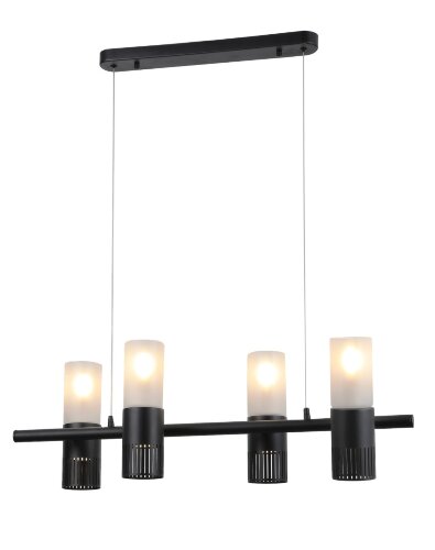 MDG40595/4+4 BK, L800*W290*H300/H1200мм, E14*4*60+ [01109211] MDG40595/4+4 BK, L800*W290*H300/H1200мм, E14*4*60+GU10*4*10W, (1) светильник потолочный