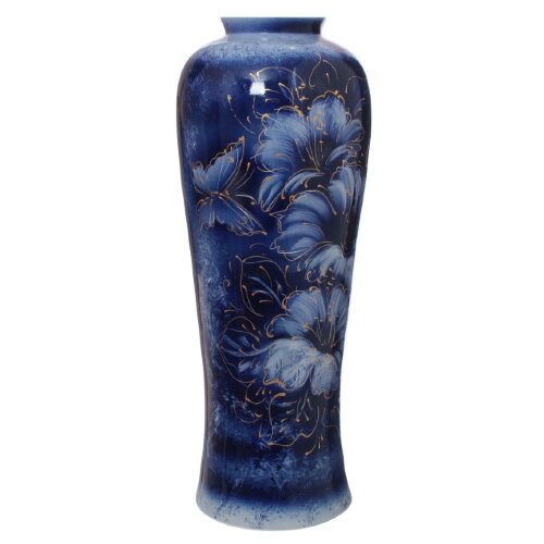 37587 (в кор.1 шт.) - Напольная ваза Кубок, Кобаль [01098171] 37587 (в кор.1 шт.) - Напольная ваза Кубок, Кобальт (в упаковке)