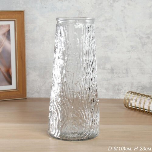 730396 (в уп.30шт.) - Ваза для цветов D=6см. (10см [01108790] 730396 (в уп.30шт.) - Ваза для цветов D=6см. (10см.), H=23см, прозрачная веревка / WRD-109 / без индивидуальной упаковки, материал: стекло.