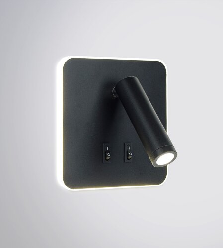 KL-RDL033S BK Led 7+1W 4000K Размер: 15*15*8,5см ( [01109453] KL-RDL033S BK Led 7+1W 4000K Размер: 15*15*8,5см (40) светильник настенный