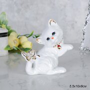 708627 (в уп.96шт.) - Статуэтка Кошка с бабочкой 5 [01111003]
