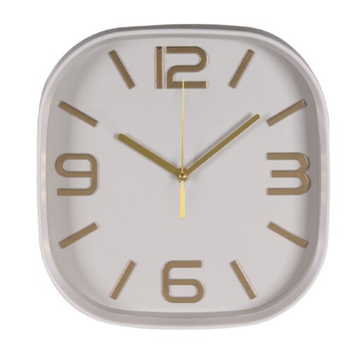 3018-002 (10) Часы настенные квадрат 29,5х29,5см, [01108899] 3018-002 (10) Часы настенные квадрат 29,5х29,5см, корпус серо- бежевый, "Классика", Рубин