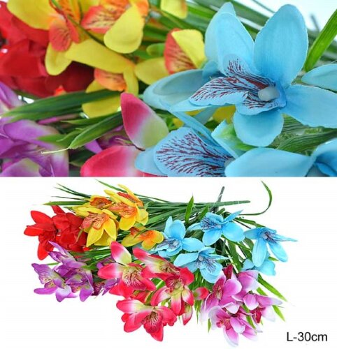 640969 (в уп.1200шт.) - Цветок искусственный /WH-6 [01095316] 640969 (в уп.1200шт.) - Цветок искусственный /WH-6/, размер: L=30см, материал: пластик.