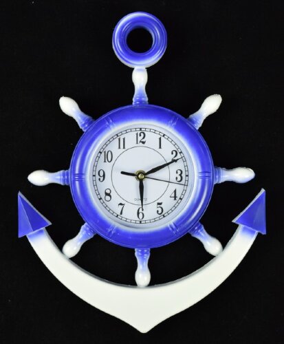 NE-382D сине-бел. (в кор.20шт.) - Часы настенные"Я [01083677] NE-382D сине-бел. (в кор.20шт.) - Часы настенные"Якорь-штурвал", размер: 37х30,5х4,4см, материал: пластик, стекло, металл, кварцевый бесшумный механизм с плавным ходом.