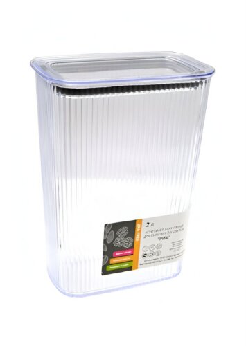 95826 (в уп.16шт.) - Контейнер вакуумный 2л. &quot;Рим&quot; [01110854] 95826 (в уп.16шт.) - Контейнер вакуумный 2л. "Рим" 32003, материал: пластик.