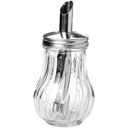 40475 (в уп.96шт.) - Сахарница с дозатором 230мл, [01110608] 40475 (в уп.96шт.) - Сахарница с дозатором 230мл, материал: стекло, нерж. сталь.