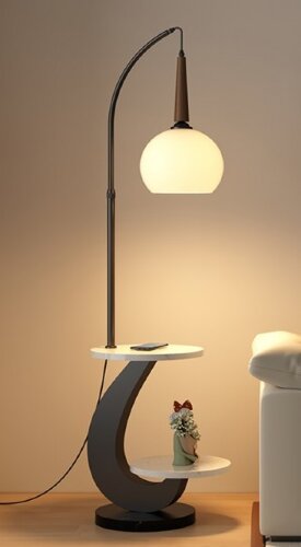 L9184B BK+WH H1750мм (1) светильник напольный [01110555] L9184B BK+WH H1750мм (1) светильник напольный