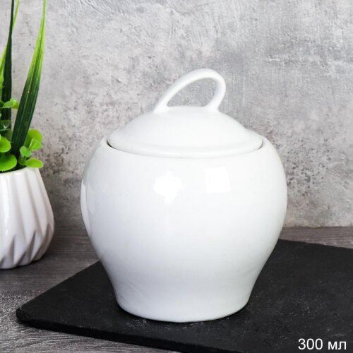 739188 (в уп.45шт.) - Сахарница с крышкой 300мл. / [01051505] 739188 (в уп.45шт.) - Сахарница с крышкой 300мл. / Z-117 /, материал: фарфор.