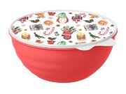 456084-РСВ (в уп.1шт.) - Миска с крышкой с декором [01101169]