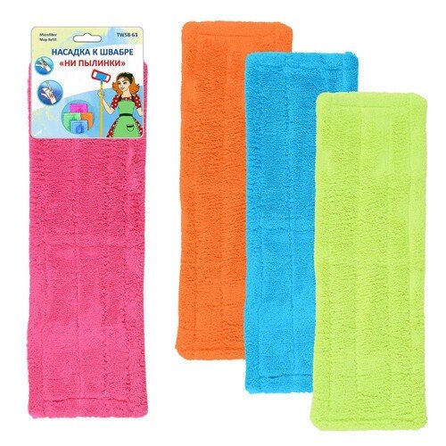 94865-РСВ (в уп.60шт.) - Насадка к швабре &quot;Не пыли [01091240] 94865-РСВ (в уп.60шт.) - Насадка к швабре "Не пылинки", TW58-63 (МультиДом), микрофибра, подходит для стандартных швабр с телескопической ручкой, размер изделия 46х15см.