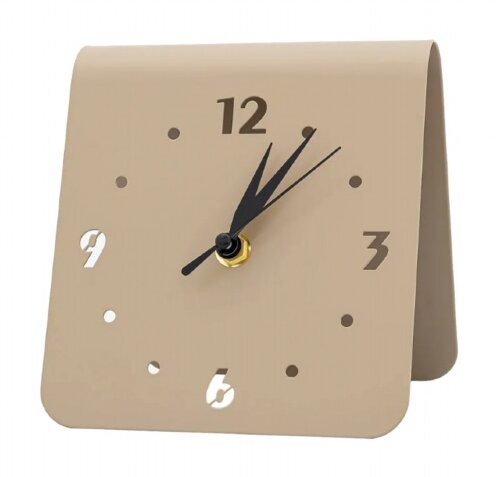 1314-002 (8) Часы настольные из металла, открытая [01108885] 1314-002 (8) Часы настольные из металла, открытая стрелка, корпус бежевый "Классика" Рубин