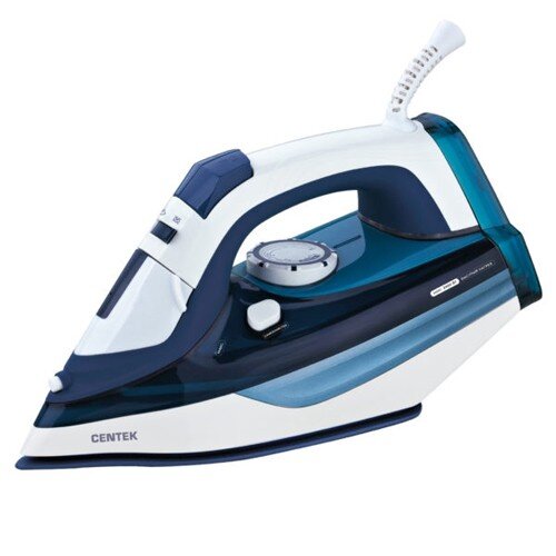 478631-РСВ (в уп.1шт.) - Утюг Centek CT-2319 синий [01107724] 478631-РСВ (в уп.1шт.) - Утюг Centek CT-2319 синий, 2400Вт, 2м, 480мл, керамика, 25гр/мин, капля-стоп, самоочистка.