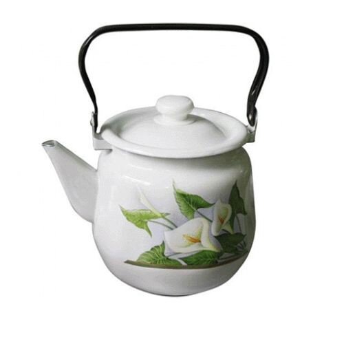 109322-РСВ (в уп.4шт.) - Чайник 3,5л. 42104-132/6 [01055074] 109322-РСВ (в уп.4шт.) - Чайник 3,5л. 42104-132/6 (БЕЛЫЙ) пр-во ООО "КМК", материал: эмалированная сталь.