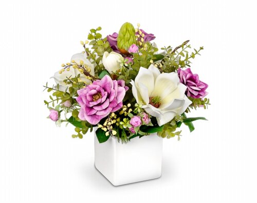 Букет в вазе №3, размер: высота 30 см, ширина 30 с [01090240] Букет в вазе №3, размер: высота 30 см, ширина 30 см., материал: керамика. РУЧНАЯ РАБОТА