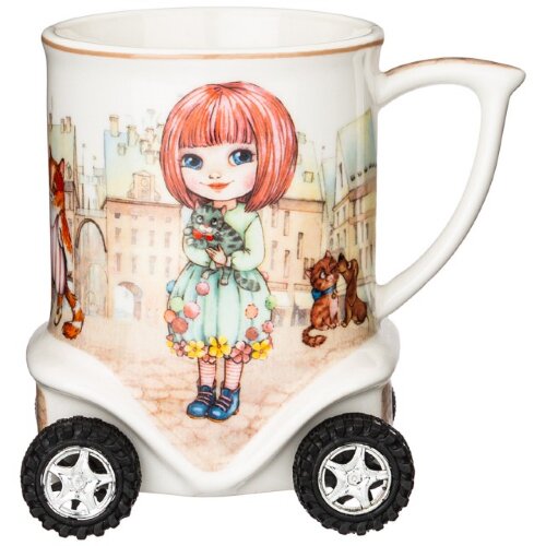 85-1702 (в уп.36шт.) - Акция Кружка 350мл. на колё [01097932] 85-1702 (в уп.36шт.) - Акция Кружка 350мл. на колёсиках LEFARD "Лучшие друзья", материал: фарфор.