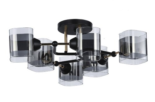 Д8034/6 BK+FG (4) светильник потолочный [01103362] Д8034/6 BK+FG (4) светильник потолочный