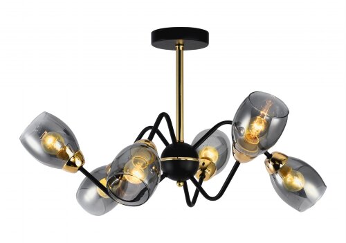 МС-XA1368B/6 BK+FGD (4) светильник потолочный [01102424] МС-XA1368B/6 BK+FGD (4) светильник потолочный