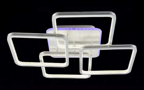 МС-DK6015/4 WH+SILVER STRIP (RGB) Led 101W+6W 3000 [01102472] МС-DK6015/4 WH+SILVER STRIP (RGB) Led 101W+6W 3000K+4000K+6500K диммер (1) светильник потолочный