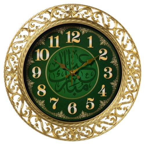 4051-115 (5) Часы настенные круг с узором d=39,5см [01110965] 4051-115 (5) Часы настенные круг с узором d=39,5см, корпус золотой "Мусульманские"