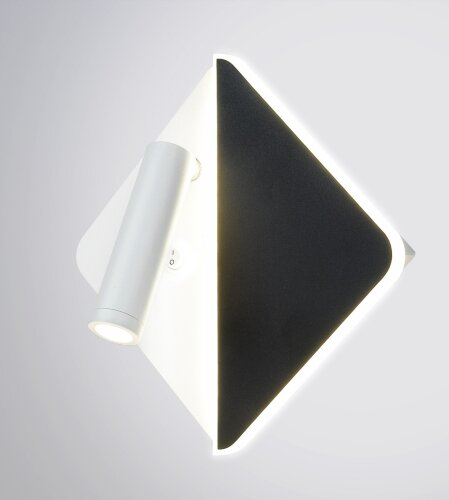 KL-RDL042 WH+BK Led 6+1W 4000K Размер: 18*18*7,5см [01109459] KL-RDL042 WH+BK Led 6+1W 4000K Размер: 18*18*7,5см (40) светильник настенный