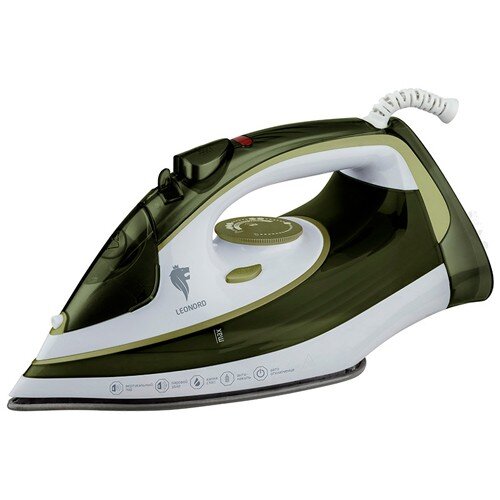 560371-РСВ (в уп.1шт.) - Утюг Leonord LE-1808 олив [01110333] 560371-РСВ (в уп.1шт.) - Утюг Leonord LE-1808 оливковый (3200Вт, пар, спрей, паровой удар, керам. подошва) арт.108251