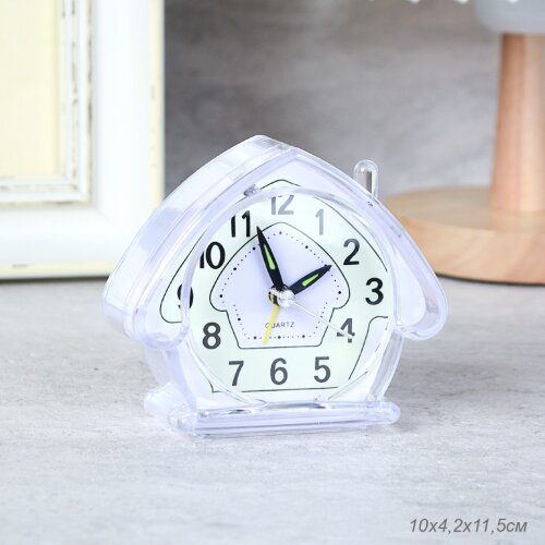 718944 (в уп.120шт.) - Будильник, размер: 10х4,2х1 [01104985] 718944 (в уп.120шт.) - Будильник, размер: 10х4,2х11,5см. / 905 / плавный ход, материал: пластик, стекло, металл.