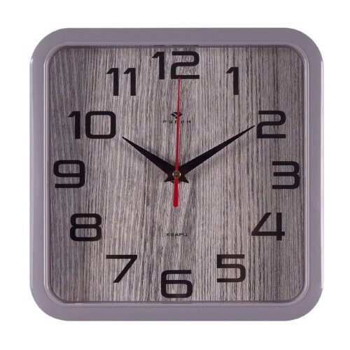 2223-012 (10) Часы настенные квадрат 22х22см, корп [01107577] 2223-012 (10) Часы настенные квадрат 22х22см, корпус серый "Текстура дерева" Рубин