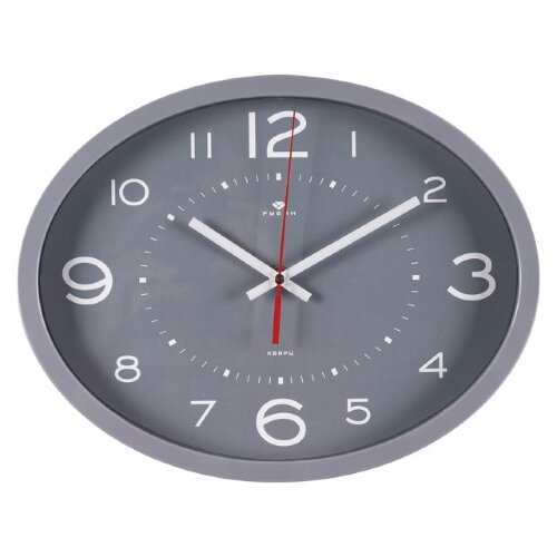 2720-119 (10) Часы настенные овал 22,5х29см, корпу [01106736] 2720-119 (10) Часы настенные овал 22,5х29см, корпус серый "Классика" "Рубин"